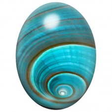 Cabochon en Verre Illustré Spirale Turquoise 13x18, 18x25 ou 30x40mm pour la Création de Bijoux Fantaisie - DIY