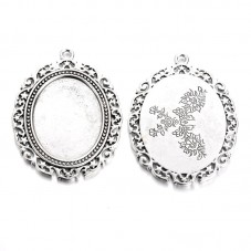 Support Argenté pour Cabochon 30x40mm pour la Création de Bijoux Fantaisie - DIY