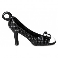 2 Breloques Chaussure à Talon Noir et Blanc pour la Création de Bijoux Fantaisie - DIY