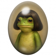Cabochon en Verre Illustré Grenouille à la Coupe au Carré 13x18, 18x25 ou 30x40mm pour la Création de Bijoux Fantaisie – DIY