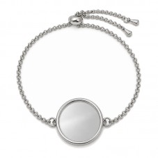 Support Bracelet en Acier Inoxydable Argenté pour Cabochon 20mm pour la Création de Bijoux Fantaisie - DIY