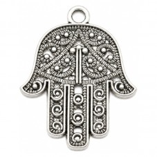 4 Breloques Main de Fatma “ Khamsa ” 28mm pour la Création de Bijoux Fantaisie - DIY