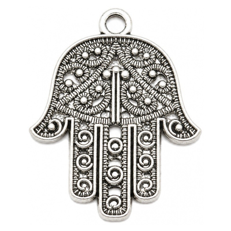 4 Breloques Main de Fatma “ Khamsa ” 28mm