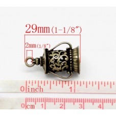 Breloque Lanterne Vintage Bronze 29x20mm