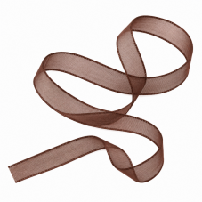 2 Mètres de Ruban Organza Chocolat Froissé 10mm pour la Création de Bijoux Fantaisie - DIY