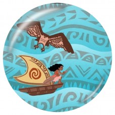 Cabochon en Verre Illustré Princesse Polynésienne en Pirogue 12 à 25mm pour la Création de Bijoux Fantaisie - DIY