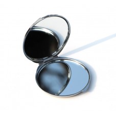 Miroir de Poche Rond en Métal 6.2cm "Écrivons le bonheur..."