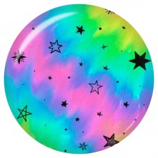 Cabochon en Verre Illustré Fantaisie Etoiles 12 à 25mm pour la Création de Bijoux Fantaisie - DIY