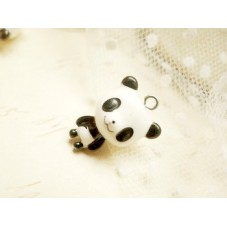 2 Breloques Pandas en Résine 23mm