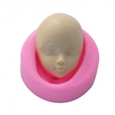 Moule en Silicone Visage Poupée Fimo Résine Gâteau pour la Création de Bijoux Fantaisie - DIY