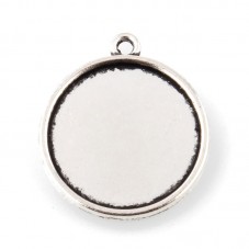 2 Supports Pendentifs Argentés pour Cabochon 18mm