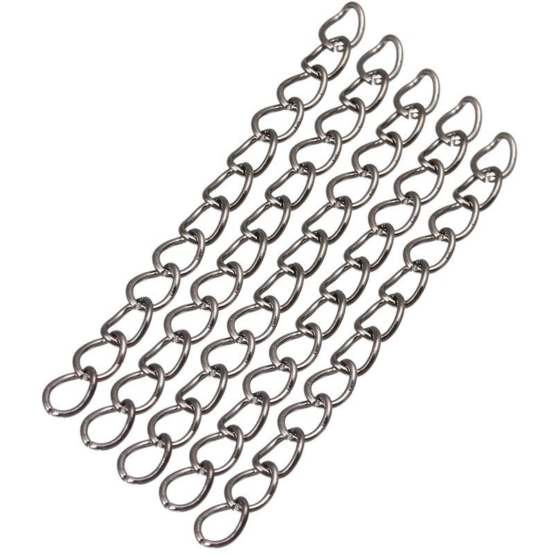 10 Chaînes,Chaînettes d'Extension Platine 50mm