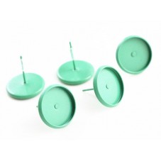 1 Paire de Support Boucle d'Oreille Puce Cabochon 12mm  pour la Création de Bijoux Fantaisie - DIY
