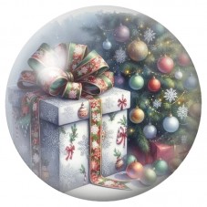 Cabochon en Verre Illustré Cadeaux sous le Sapin 12 à 25mm pour la Création de Bijoux Fantaisie - DIY