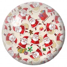 Cabochon en Verre Illustré Farandole de Pères Noël 12 à 25mm pour la Création de Bijoux Fantaisie - DIY