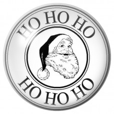 Cabochon en Verre Illustré Père Noël Ho Ho Ho 12 à 25mm pour la Création de Bijoux Fantaisie - DIY