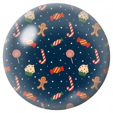 Cabochon en Verre Illustré Friandises de Noël 12 à 25mm pour la Création de Bijoux Fantaisie - DIY
