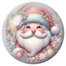 Cabochon en Verre Illustré Père Noël Pastel 12 à 25mm pour la Création de Bijoux Fantaisie - DIY