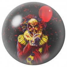 Cabochon en Verre Illustré Clown Terrifiant au Ballon Rouge 12 à 25mm pour la Création de Bijoux Fantaisie - DIY