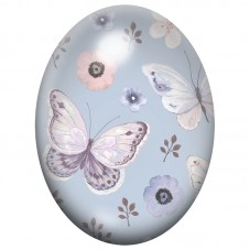 Cabochon en Verre Illustré Papillon Lavande au Jardin 13x18, 18x25 ou 30x40mm pour la Création de Bijoux Fantaisie - DIY