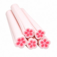 5 Canes Fleur Rose en Pâte Polymère 5cm pour la Création de Bijoux Fantaisie – DIY