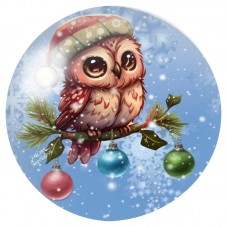 Cabochon en Verre Illustré Hibou aux Boules Colorées 12 à 25mm pour la Création de Bijoux Fantaisie - DIY