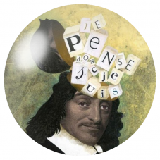 Cabochon en Verre Illustré René Descartes Je Pense 12 à 25mm pour la Création de Bijoux Fantaisie - DIY