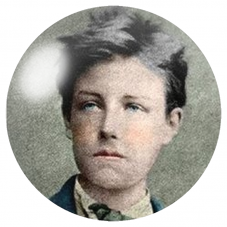 Cabochon en Verre Illustré Portrait Colorisé d’Arthur Rimbaud 12 à 25mm pour la Création de Bijoux Fantaisie - DIY