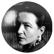 Cabochon en Verre Illustré Simone de Beauvoir de Profil 12 à 25mm pour la Création de Bijoux Fantaisie - DIY