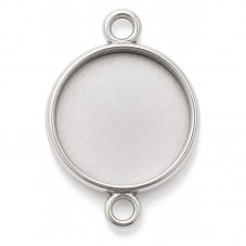 4 Supports Connecteur Argenté pour Cabochon 12mm pour la Création de Bijoux Fantaisie - DIY