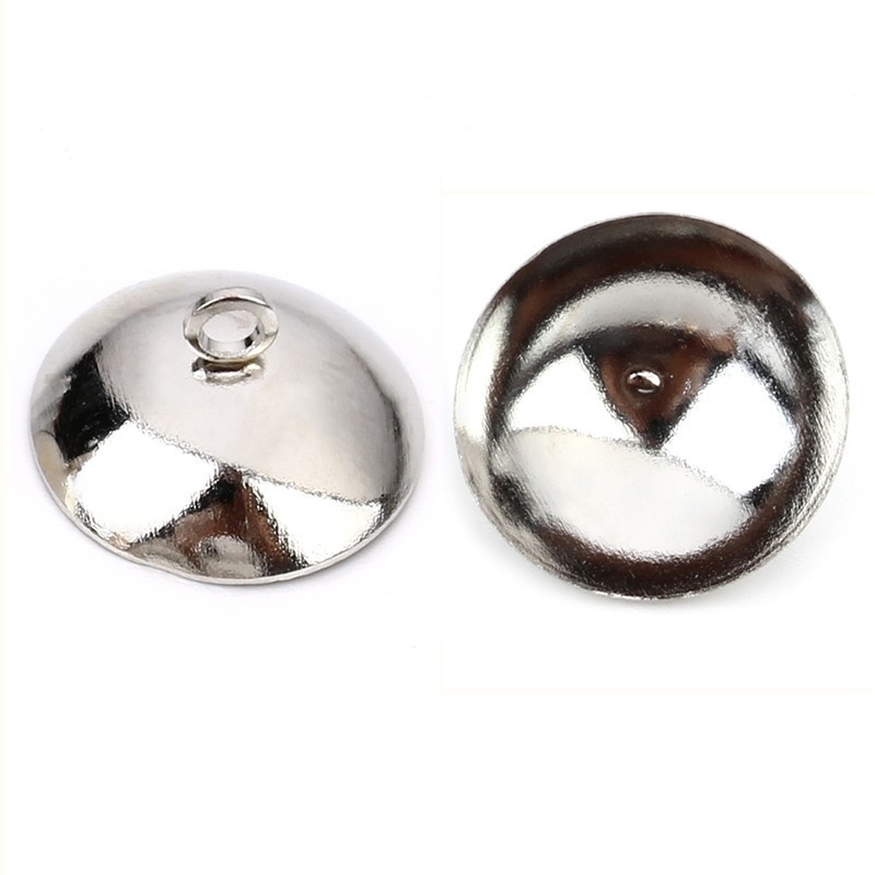 2 Attaches Pendentifs Argentées pour Globe 8mm