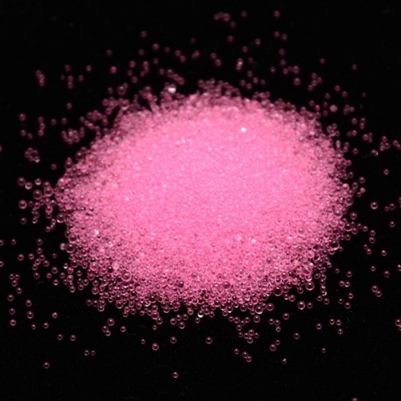 Microbilles en Verre Rose Tendre 1 à 1,5mm – Sachet de 10g