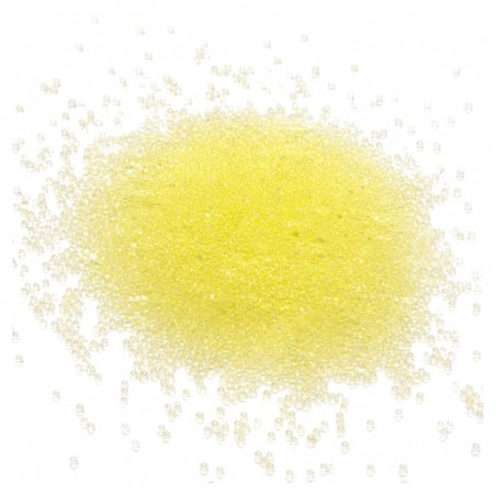 Microbilles en Verre Jaune Clair 1 à 1,5mm – Sachet de 10g