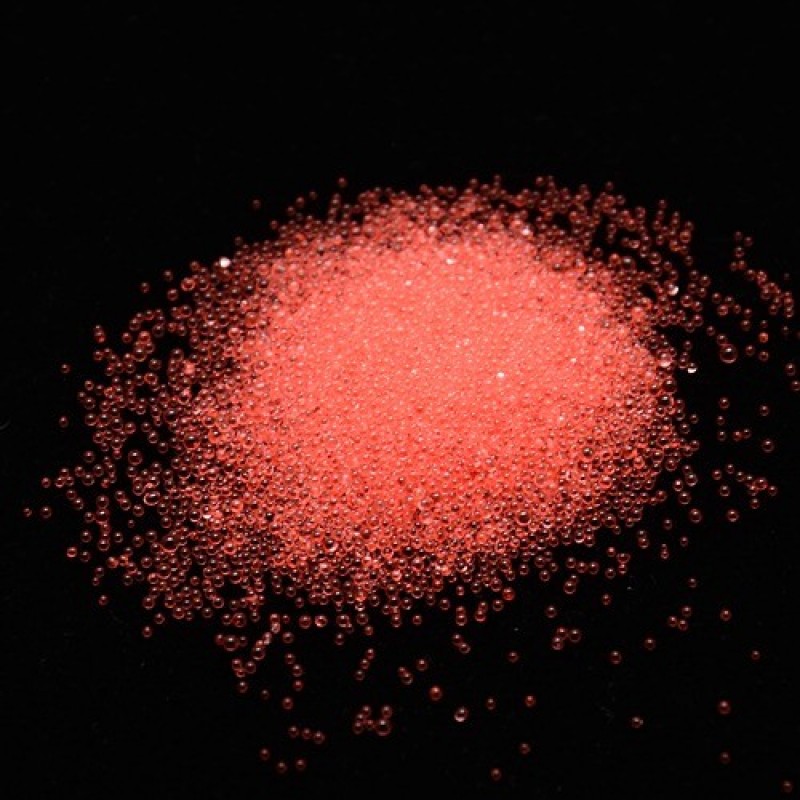 Microbilles en Verre Orange Corail 1 à 1,5mm – Sachet de 10g
