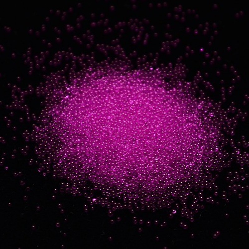 Microbilles en Verre Fuchsia 1 à 1,5mm – Sachet de 10g