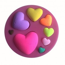 Moule en Silicone Cœurs Fimo Résine Gâteau Plâtre