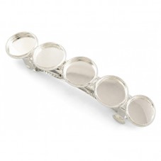Support Barrette Cheveux Argenté pour Cabochon 12mm pour la Création de Bijoux Fantaisie - DIY