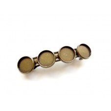 Support Barrette Cheveux Bronze pour Cabochon 12mm pour la Création de Bijoux Fantaisie - DIY