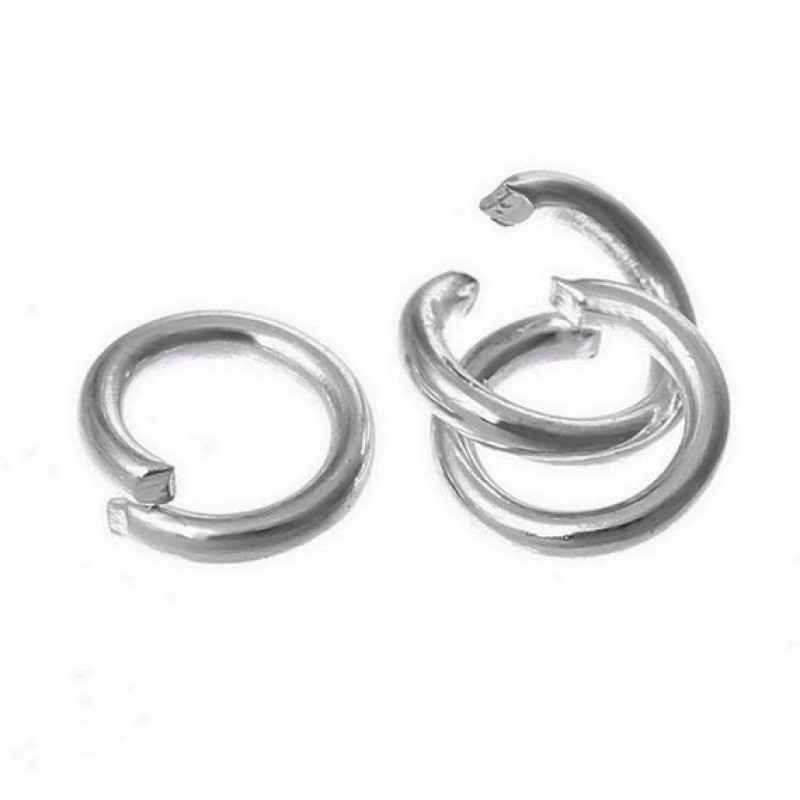 100 Anneaux Ouverts Platine 4mm