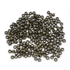 Environ 300 Perles à Écraser Bronze 2mm Sachet de 5grs
