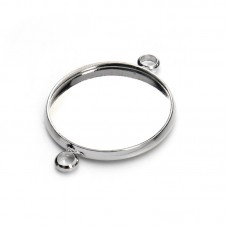 4 Supports Connecteur Argenté pour Cabochon 18mm pour la Création de Bijoux Fantaisie - DIY