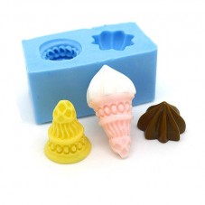 Moule en Silicone Miniature Glace 3D Fimo Résine Gâteau 