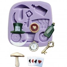 Moule en Silicone Alice au Pays des Merveilles 9cm Fimo Résine Gâteau 