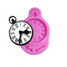 Moule en Silicone Horloge Alice au Pays des Merveilles Fimo Résine Gâteau 
