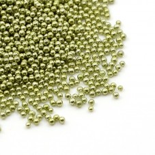1 Sachet de 10g de Microbilles en Verre 0.8-1mm Kaki  pour la Création de Bijoux Fantaisie - DIY