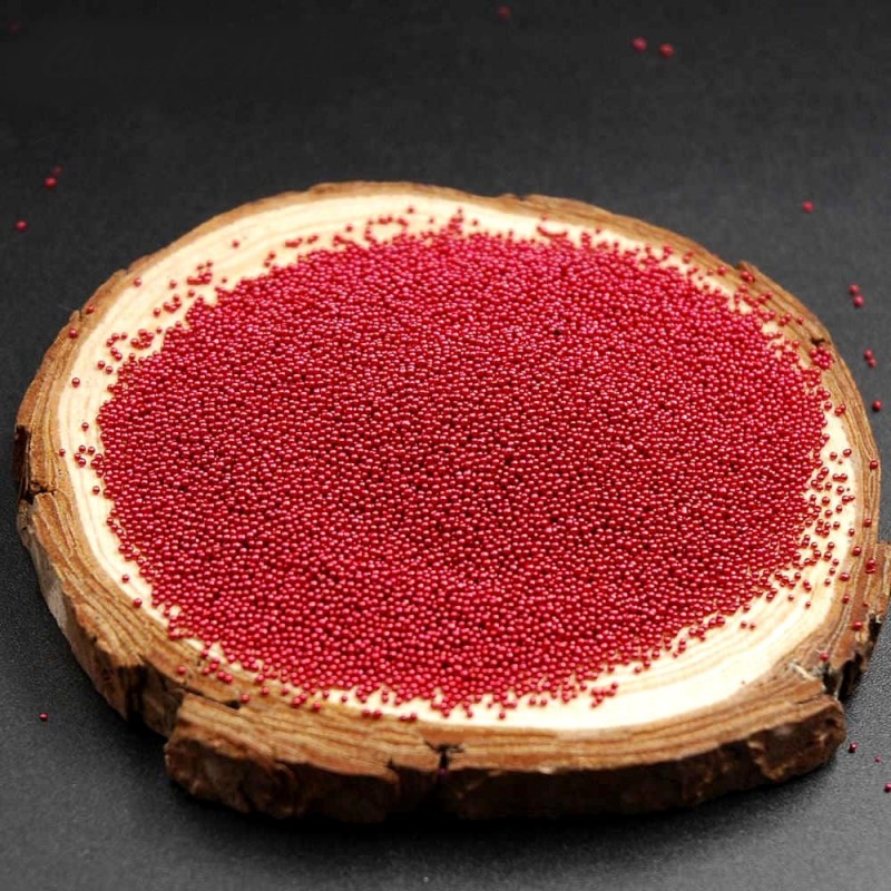 Microbilles en Verre Rouge Métallisé 0,4mm – Sachet de 10g