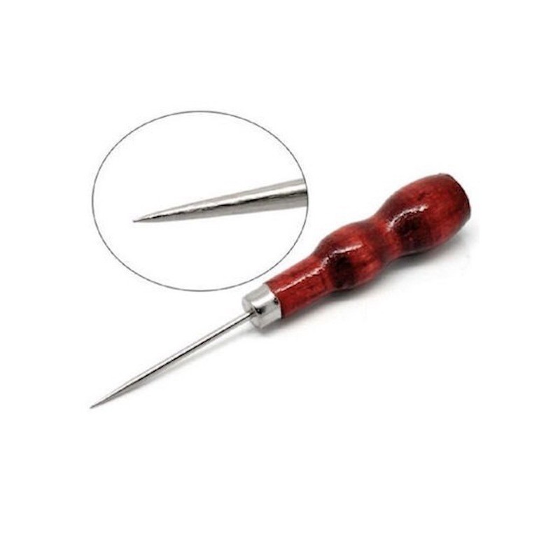 Alêne Manche en Bois Rouge Foncé 13cm