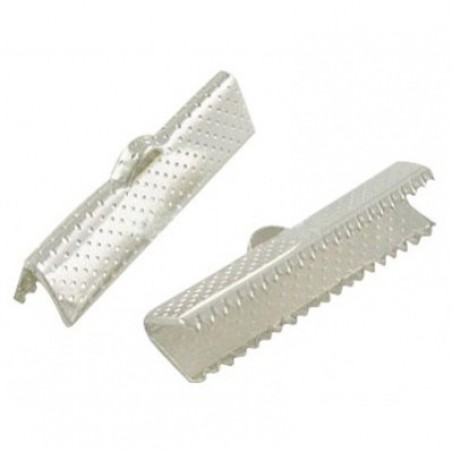 30 Attaches Pour Rubans (embouts Pinces) - Métal Argenté, Doré, Bronze, Cuivre - Pour Création Bijoux
