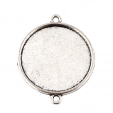2 Supports Connecteur Argenté pour Cabochon 25mm pour la Création de Bijoux Fantaisie - DIY