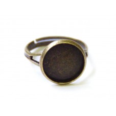 2 Bagues Ajustables Bronze pour Cabochon 12mm pour la Création de Bijoux Fantaisie - DIY